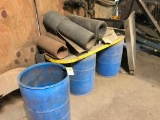 Belting & plastic barrels.