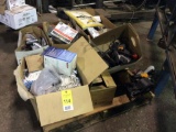 Pallet w/ air nailers; nails; strapping equipment & safety equipment.