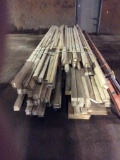 Large lot of wood hand rails.