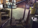 Forklift rotator attachment w/ twin forks.