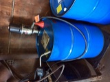 55-gallon drum w/ air pump & cart.