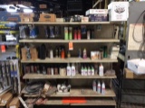 Assorted cleaners; Lucas oil additives; Sea Foam; gasket maker; Glad hands; air hose; binders.