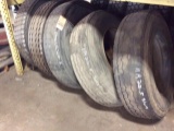 5 - 11R 22.5 tires; 4 - on steel; 1 - on aluminum wheels.