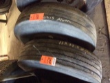2 - 11R 22.5 used tires on aluminum rims; (2 TIMES THE MONEY).