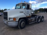 (TITLE) 1999 Mack CH613 Maxi Cruise tandem axle day cab tractor; Mack E7-355/380 engine; Rockwell