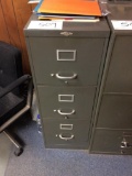 3-drawer file cabinet.