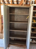 2-door steel cabinet.