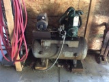 Shop air compressor; 5 hp. w/ air hose.