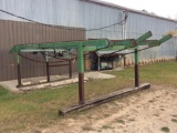 10' x 20' 3-strand log infeed deck w/ stop & load & electric drive.