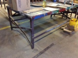 4' x 7' steel frame work table.