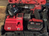 Milwaukee M-18 fuel cordless drill set.