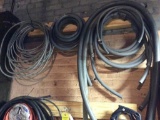 Group of flex conduit & wire tape.