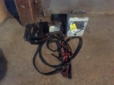 Electric heater; battery charger; light; jumper cables.