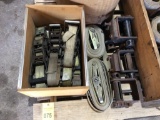 Pallet of assorted load straps & load strap ratchets.