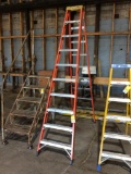 Bauer 10' fiberglass step ladder.