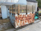 6' x 8' wood waste dump box w/ wood extension w/ door.