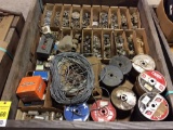 Wood box of conduit fittings; wire.