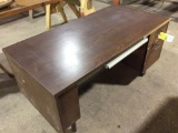 Wood office desk.