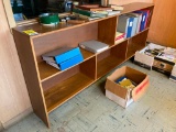 Wood bookcase; (No Contents).