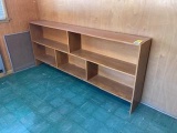 8' wood bookcase; (No Contents).