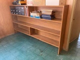 8- wood bookcase; (No Contents).