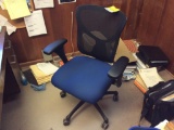 Black & Blue office chair.
