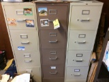 3 - Hon 4-drawer letter file cabinets.