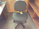 Gray office desk chair.