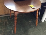 Small round Formica top table.