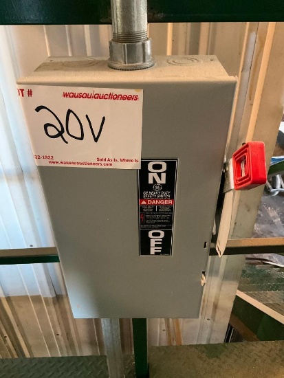 GE 600 volt, 100 amp, 100 hp disconnect.