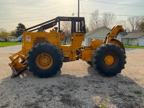 1979 Caterpillar 518 cable skidder; Gearmatic winch; 23.1 x 26 tires; 29,358 hours showing; s/n