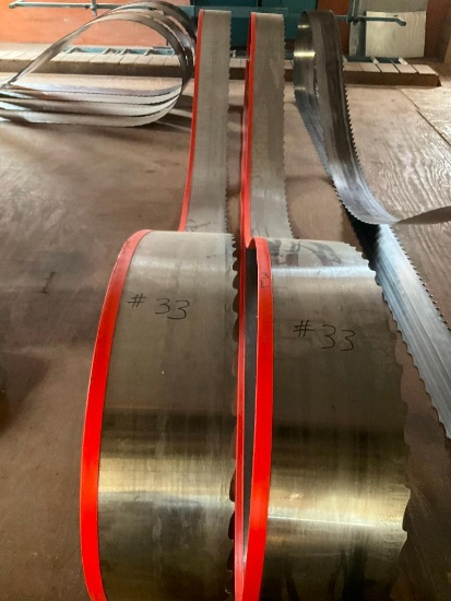 4-New 11" x 38' left-hand band sawblades. (4-TIMES THE MONEY)