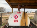500 gallon single wall fuel tank w/ Gasboy pump & concrete containment. (CANOPY OVER TANKS NOT