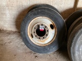 2-285/75R 24.5 tires on steel wheels (2 X the money).