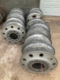13 - 24.5 aluminum wheels.