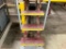 Steel steps over belt conveyors w/ platforms.