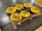 6 - yellow air hose reel & hose; 6 times Money.