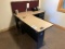 L - shaped desk w/ 3 drawer file cabinet.