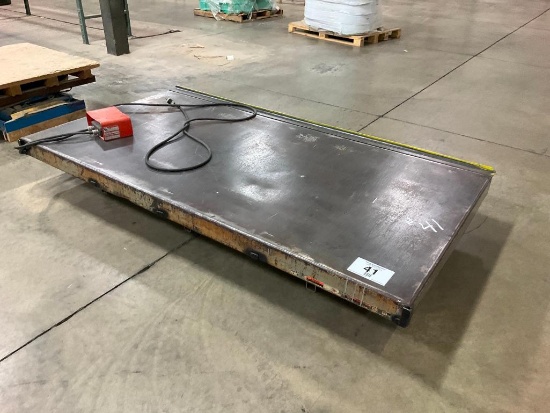 American 6000 lb 51" x 8' electric /hydraulic lift table.