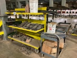 3 tier steel cart w/ Lico bin sorter parts.