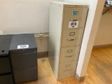 Cream 4 drawer letter file cabinet.