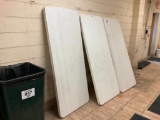 3 plastic 6' folding tables.