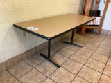 6' formica top, pedistal table.