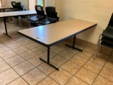 6' formica top, pedistal table.