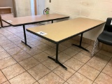 6' formica top, pedistal table.