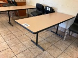 6' formica top, pedistal table.