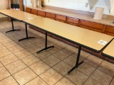 6' formica top, pedistal table.