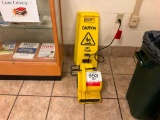 Dayton floor dryer & 3 - caution wet floor signs.