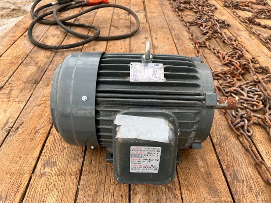 Westinghouse 10 hp 3-phase electric motor, used 1 year, SN: TCH4176317005.