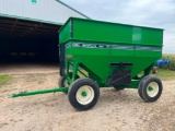 2001 Unverferth 325 gravity wagon, 400-bushel capacity, Unverferth G13 4-wheel wagon, 11R22.5 tires,